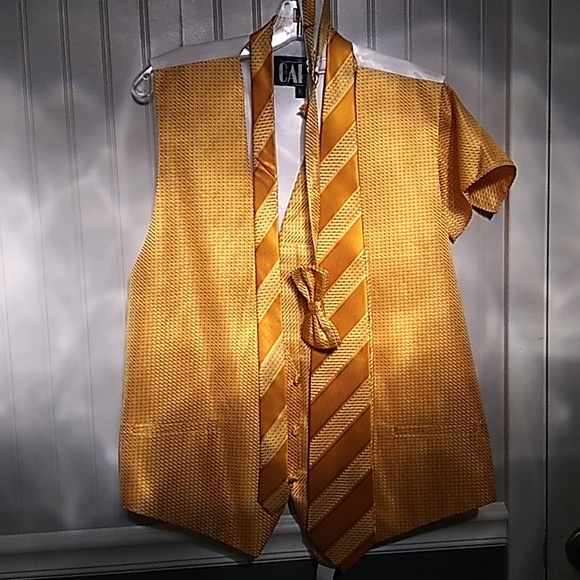 MENS gold Venetian vest set